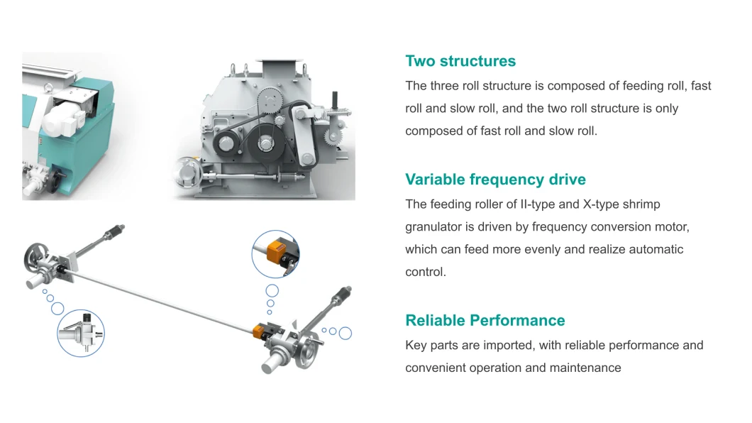 Best Price of Fish and Aquatic Animal Feed Pellet Roller Crumbler with CE Certification