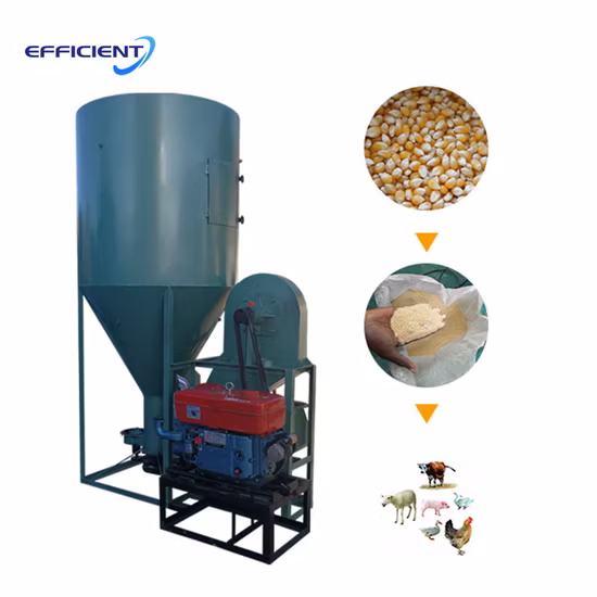 Moedor Vertical para Ração Animal e Máquina Misturadora de Alimentos Preço Bom Aves Aves Frango Ração Misturadora Moedor